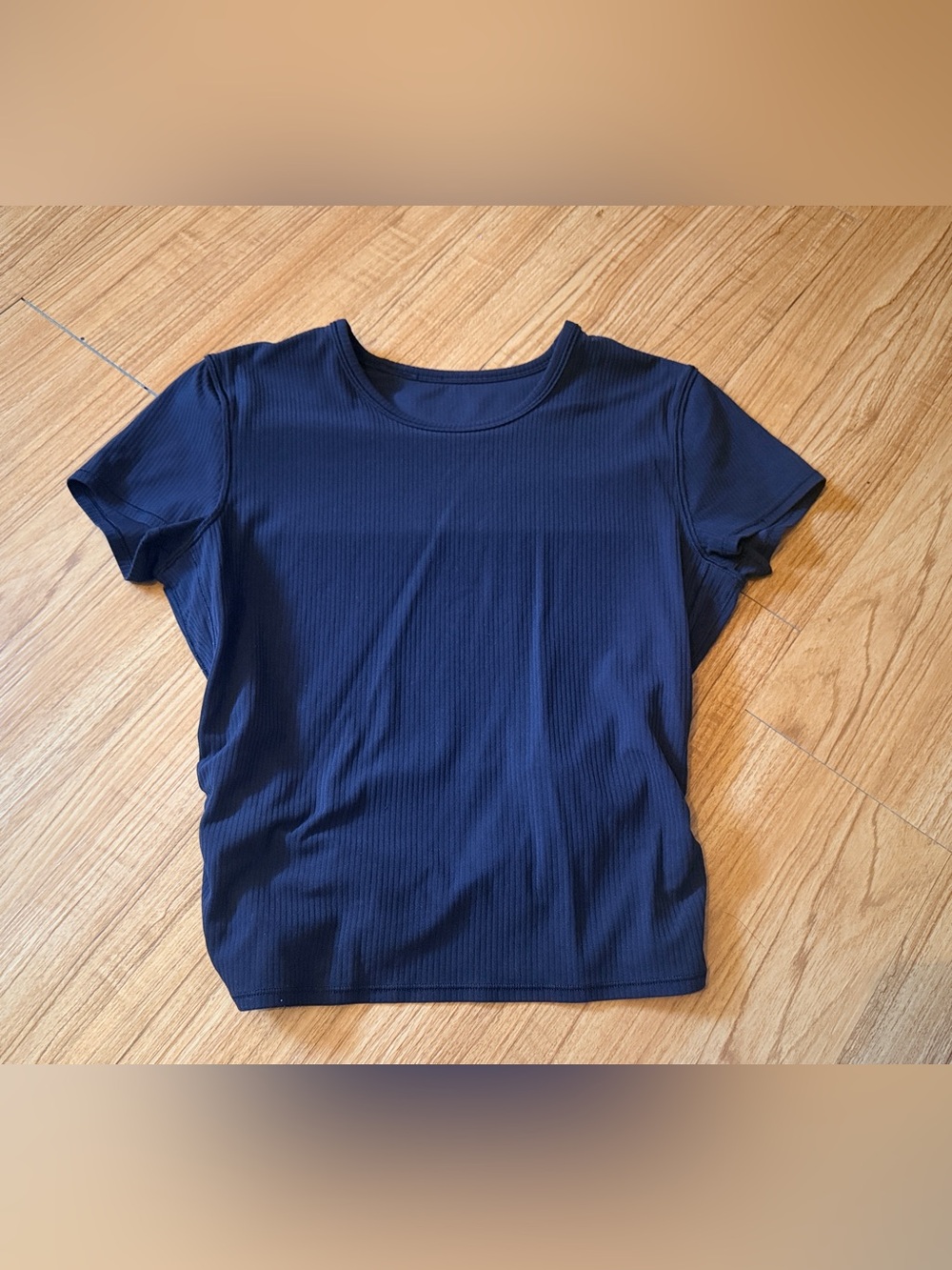 Lululemon All It Takes Back-Twist Ribbed Short-Sleeve Shirt size 8 black